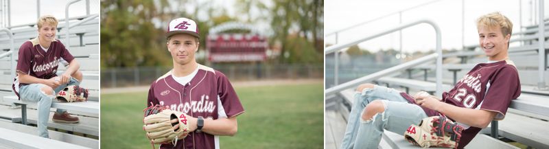 3 pictures of a high school baseball player